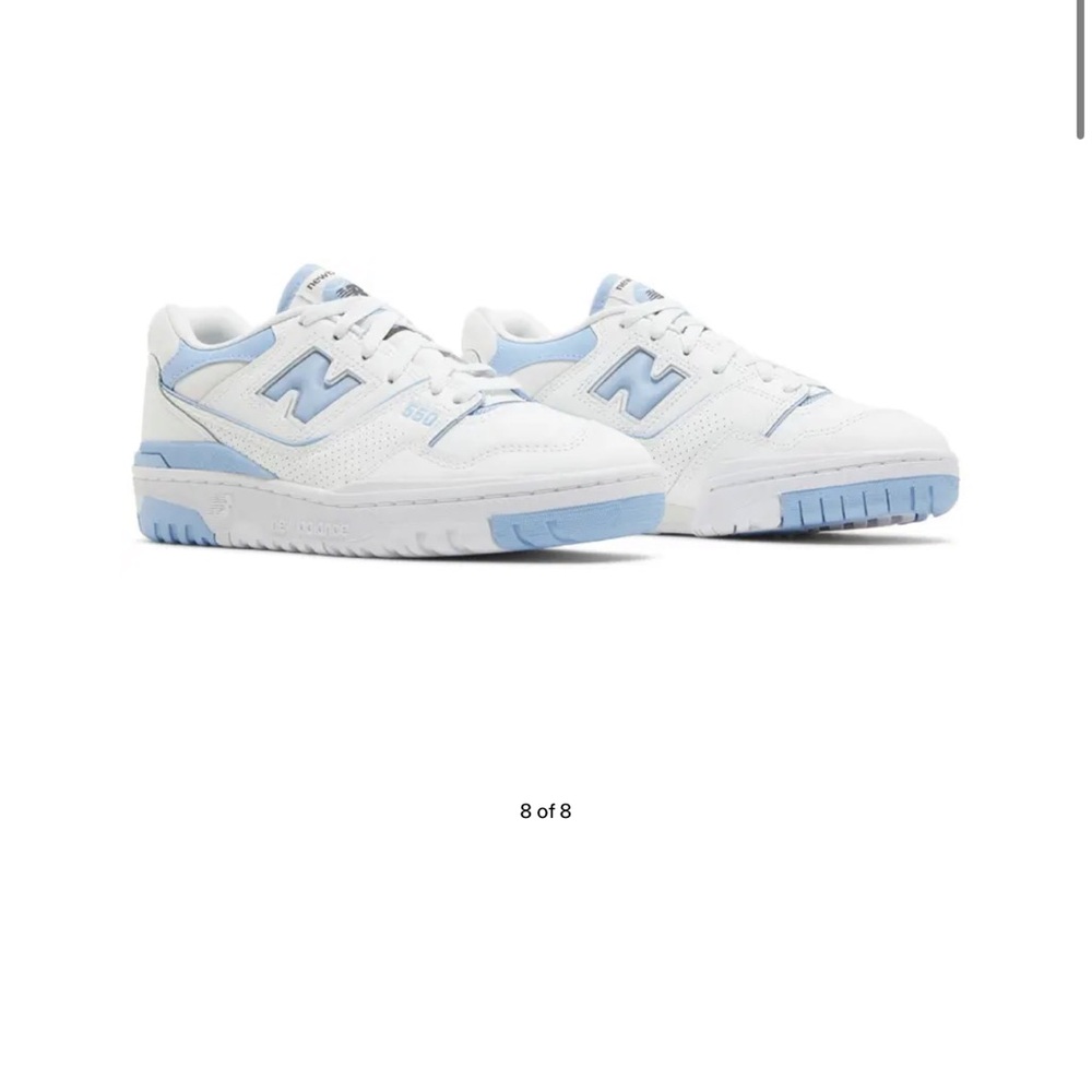New Balance 550 White and Light Blue